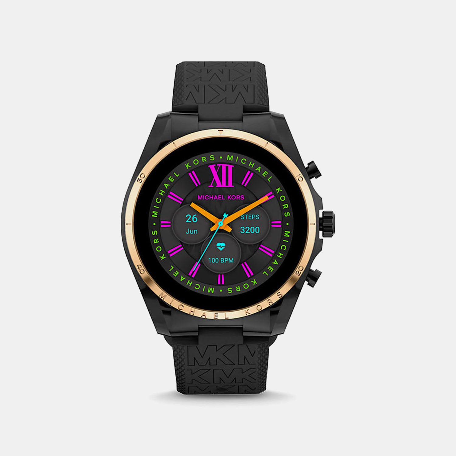 Women Processor Black Dial Digital Stainless Steel Watch MKT5151