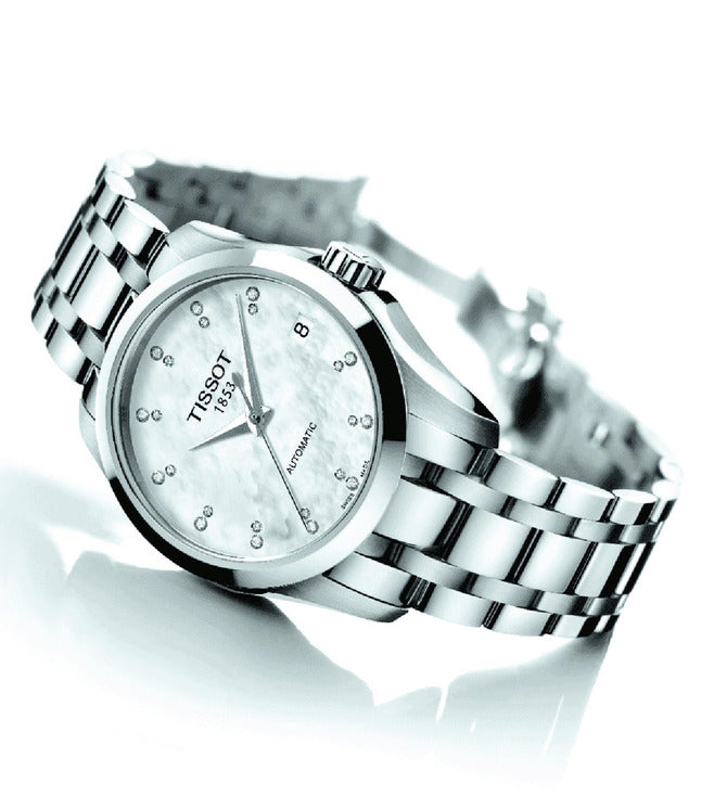 Male White Analog Stainless Steel Watch T0352071111600