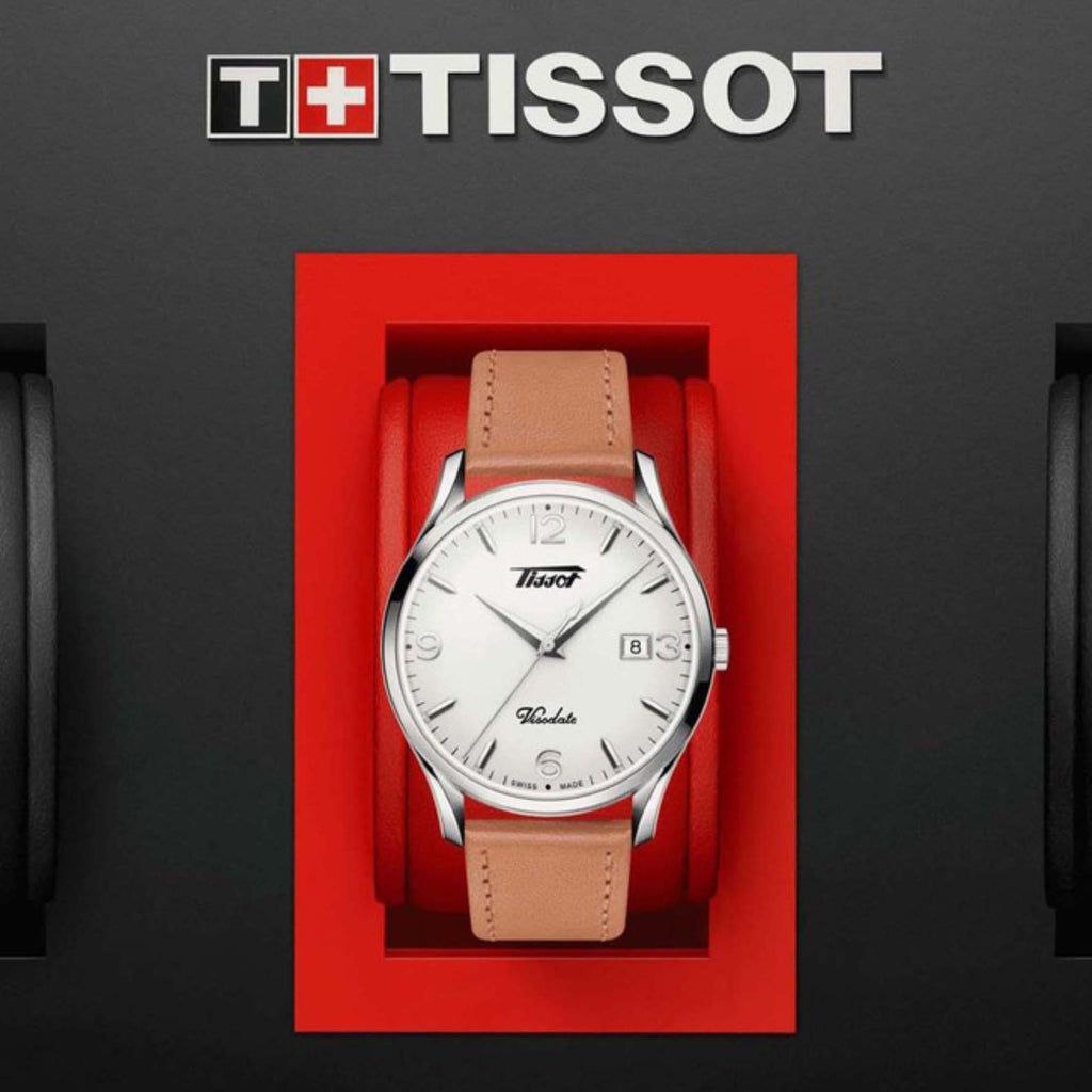 Tissot Leather Silver watch