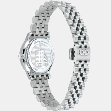 Women Quartz Blue Dial Analog Stainless Steel Watch SFMN00122