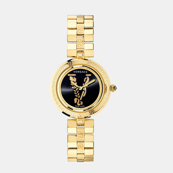 Versace Round Black Analog watch