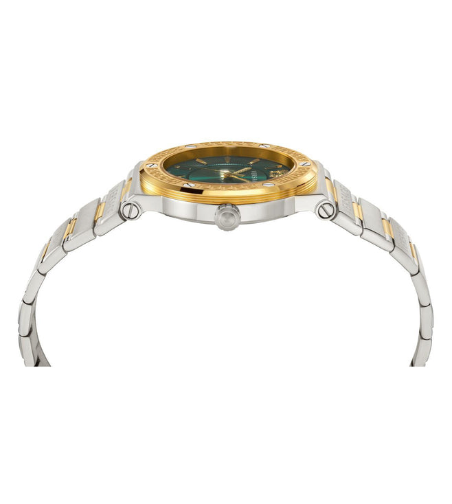 Versace Ladies Watch Greca Logo Two-Tone Green VEVH00720 – Watches &  Crystals