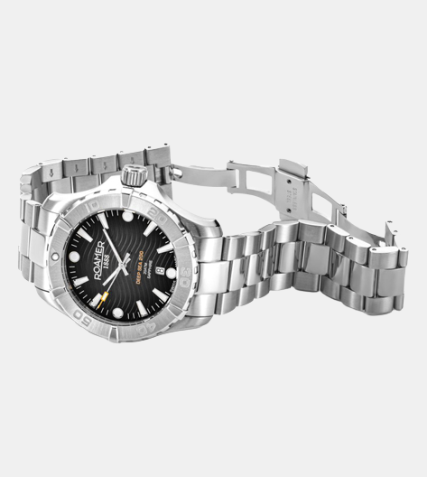 Deep Sea 200 Men Quartz Black Dial Analog Stainless Steel Watch 860833 41 55 70