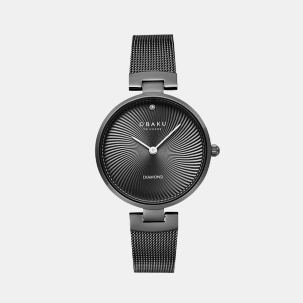 Obaku Round Black Analog watch