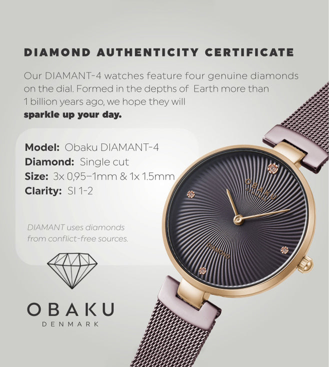 Obaku Round Quartz Analog Women watch