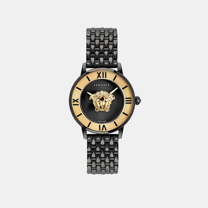 Versace Round Black Analog watch