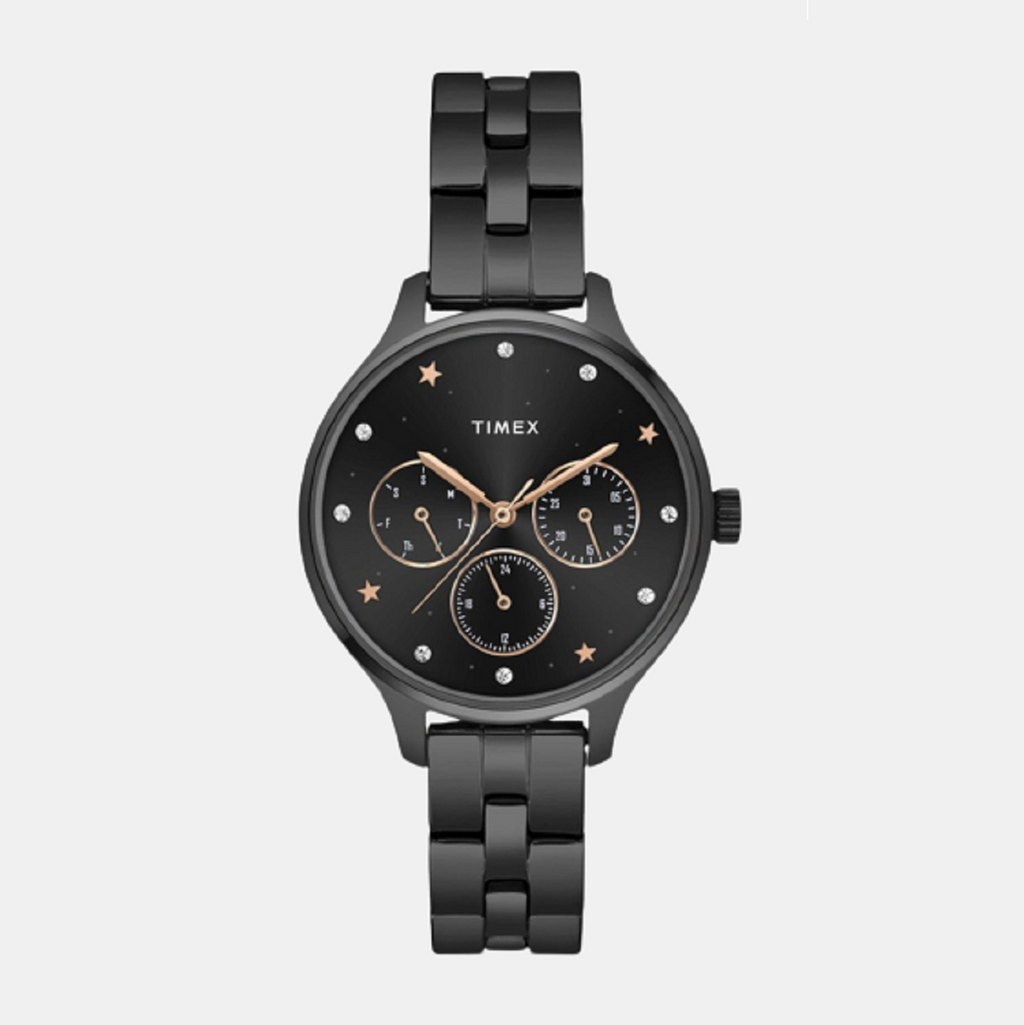 Timex Round Black Chronograph watch
