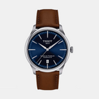 Chemin Des Tourelles Men Automatic Blue Dial Analog Leather Watch T1398071604100