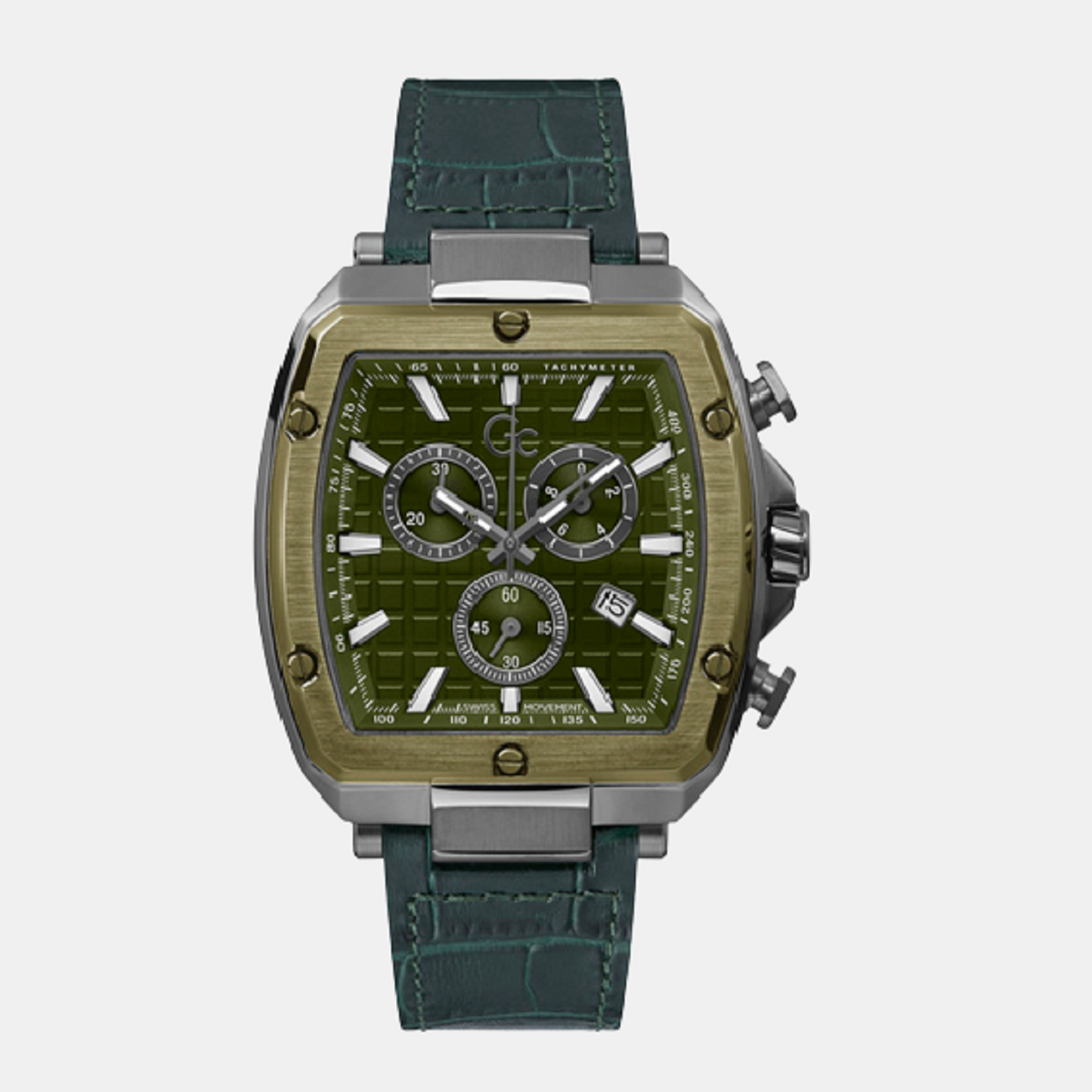 Male Leather Chronograph Watch Y83011G9MF