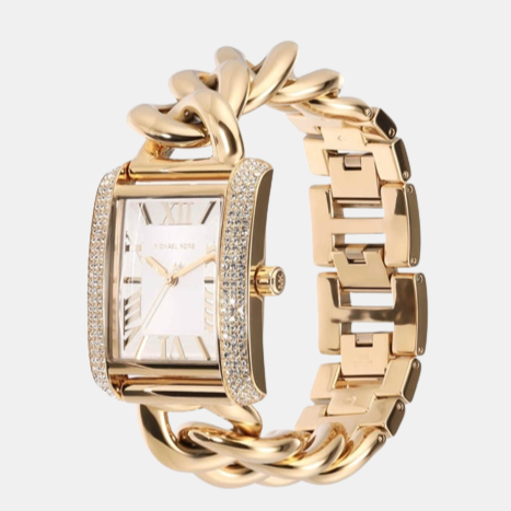 Michael Kors Women Square Gold watch
