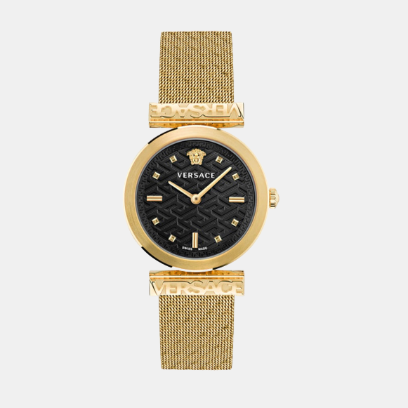 Versace Round Black Analog watch