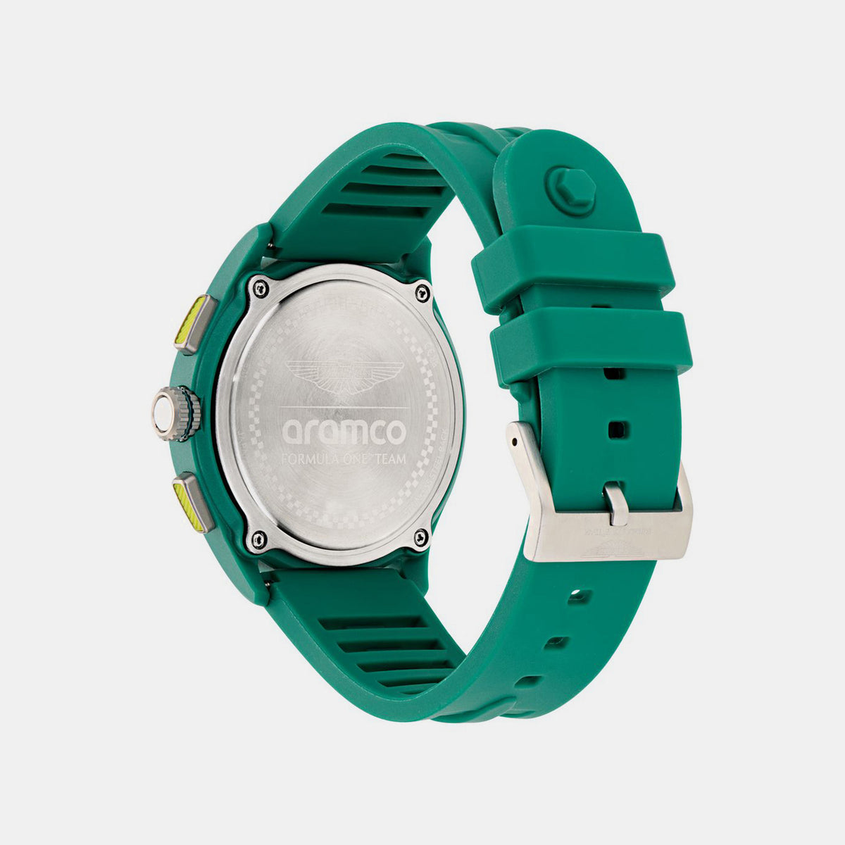 Am Formula 1 Men Quartz Green Dial Chronograph Silicone Watch MTFB1F60443