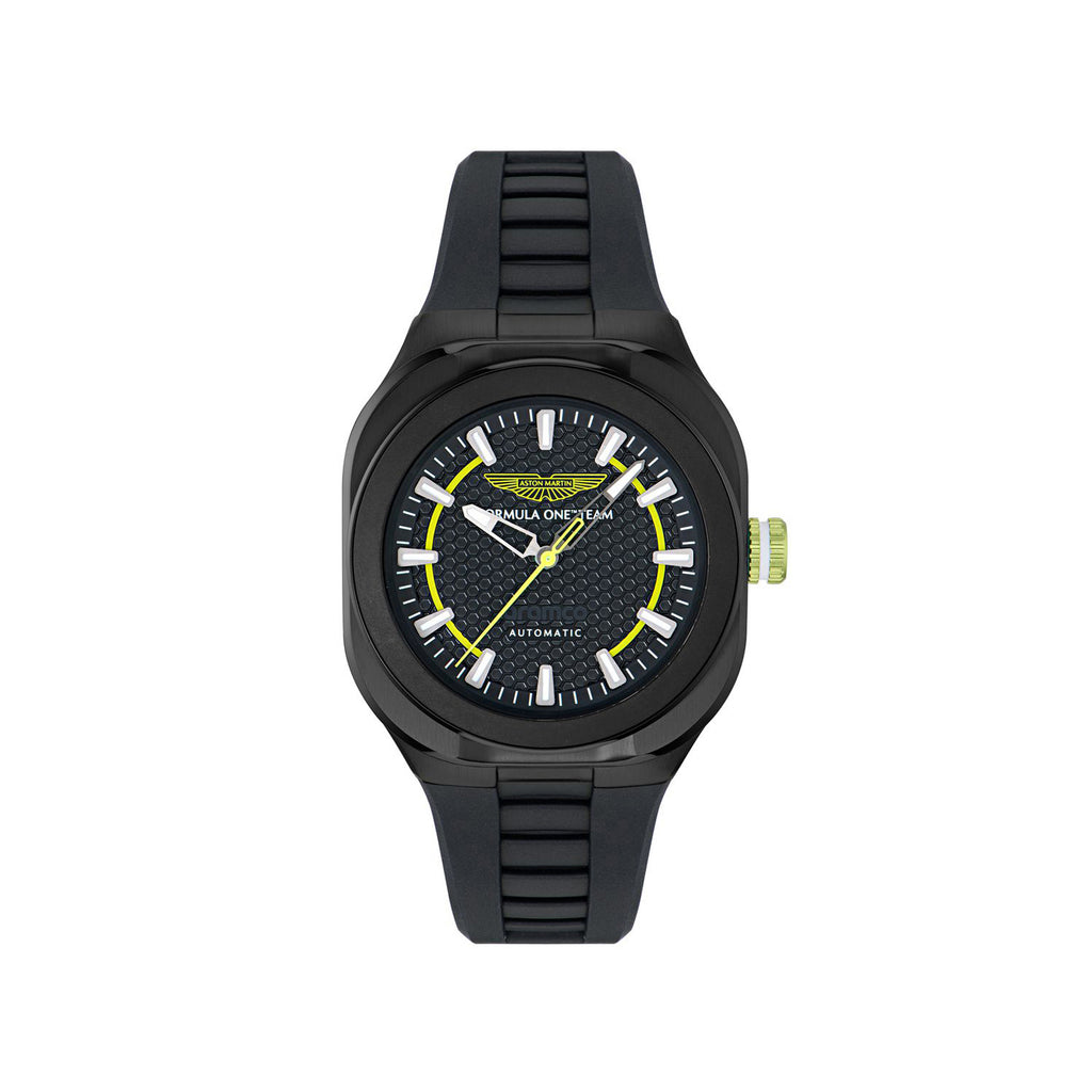 Am Formula 1 Men Automatic Black Dial Analog Rubber Watch MTFC1F60143
