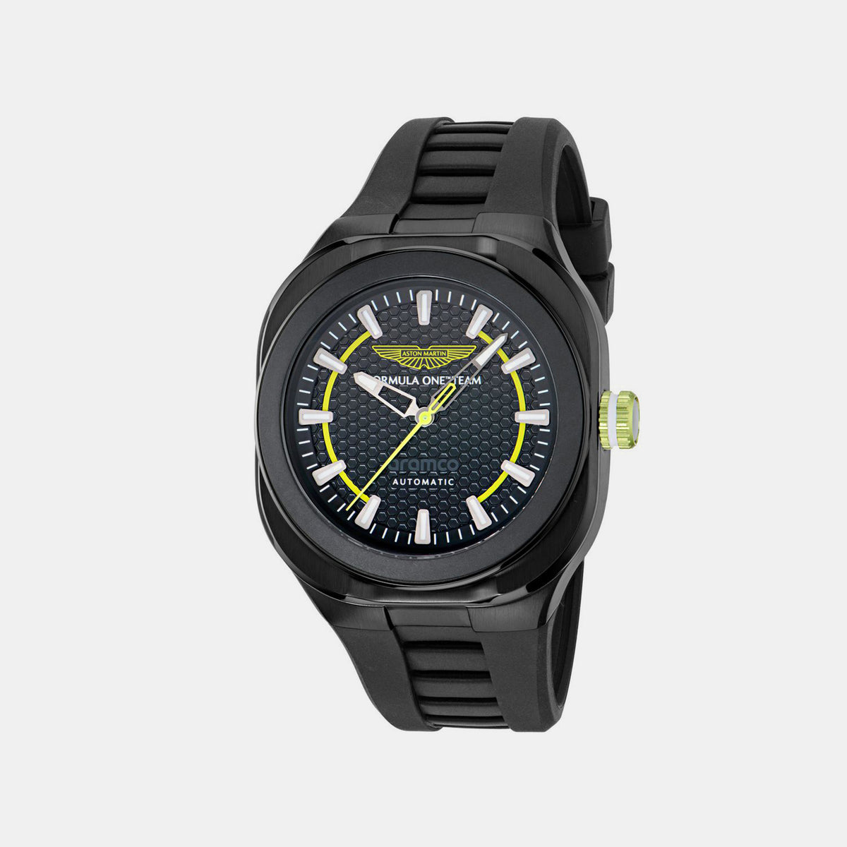 Am Formula 1 Men Automatic Black Dial Analog Rubber Watch MTFC1F60143
