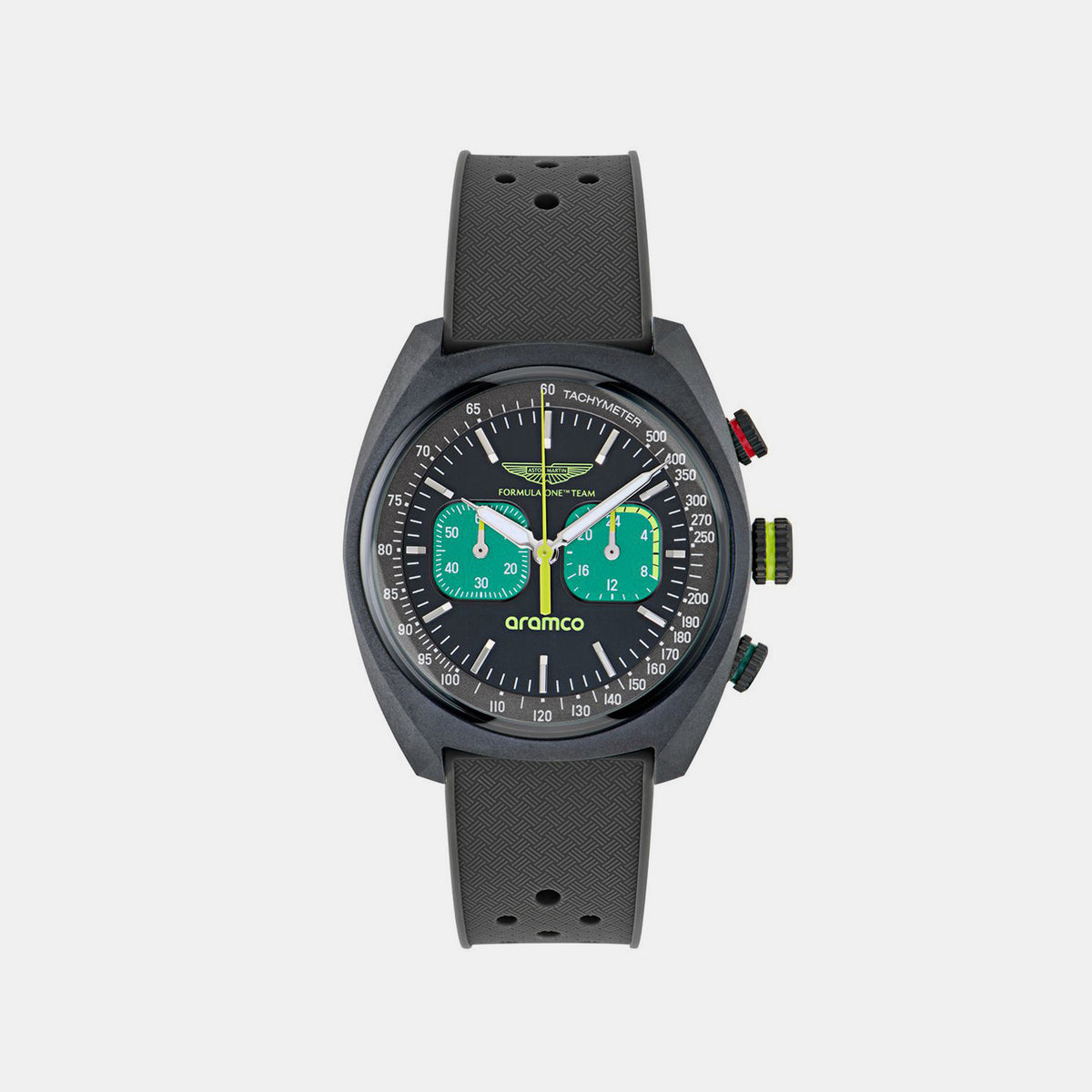 Am Formula 1 Men Quartz Black Dial Analog Rubber Watch MTFD2F60243