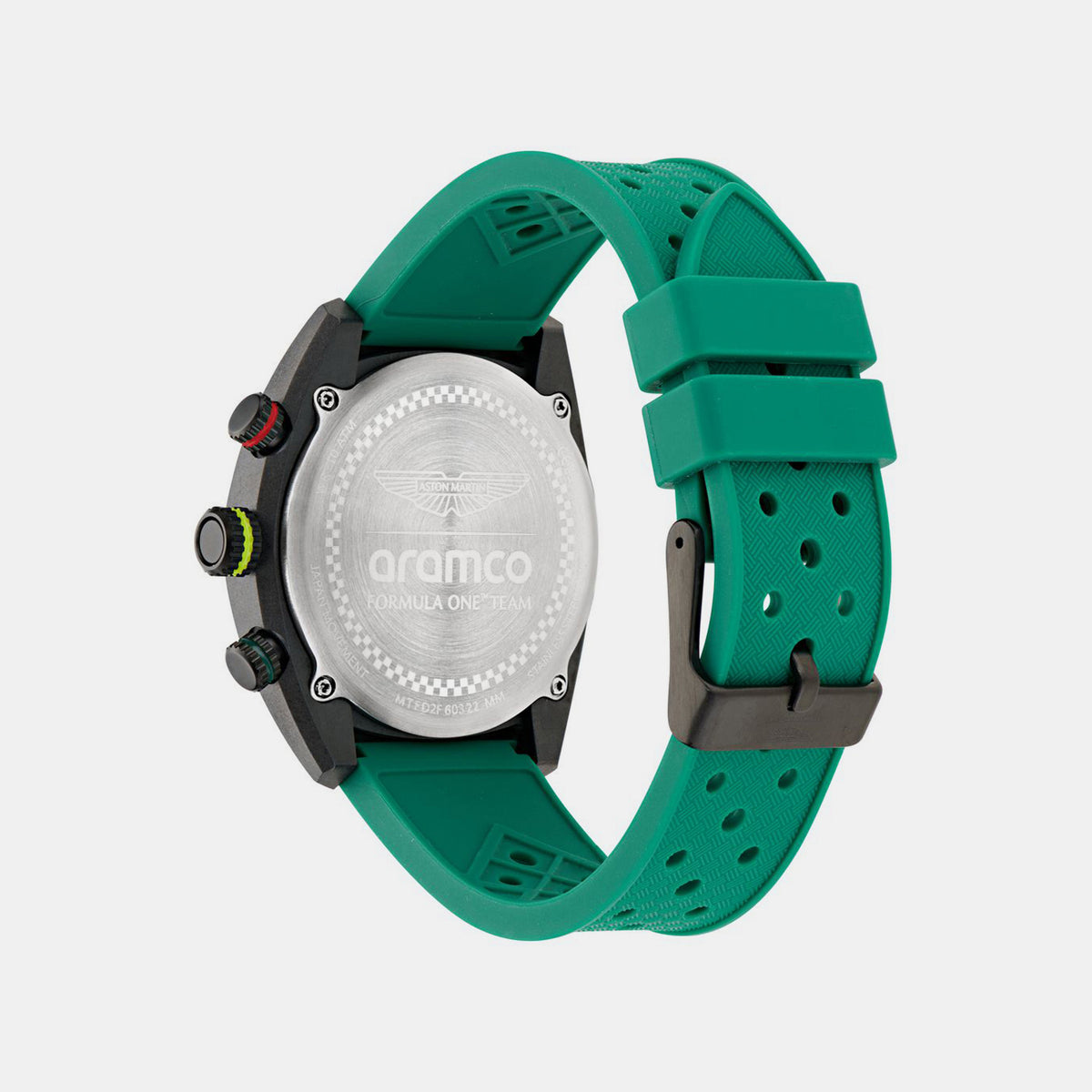 Am Formula 1 Men Quartz Green Dial Analog Rubber Watch MTFD2F60343