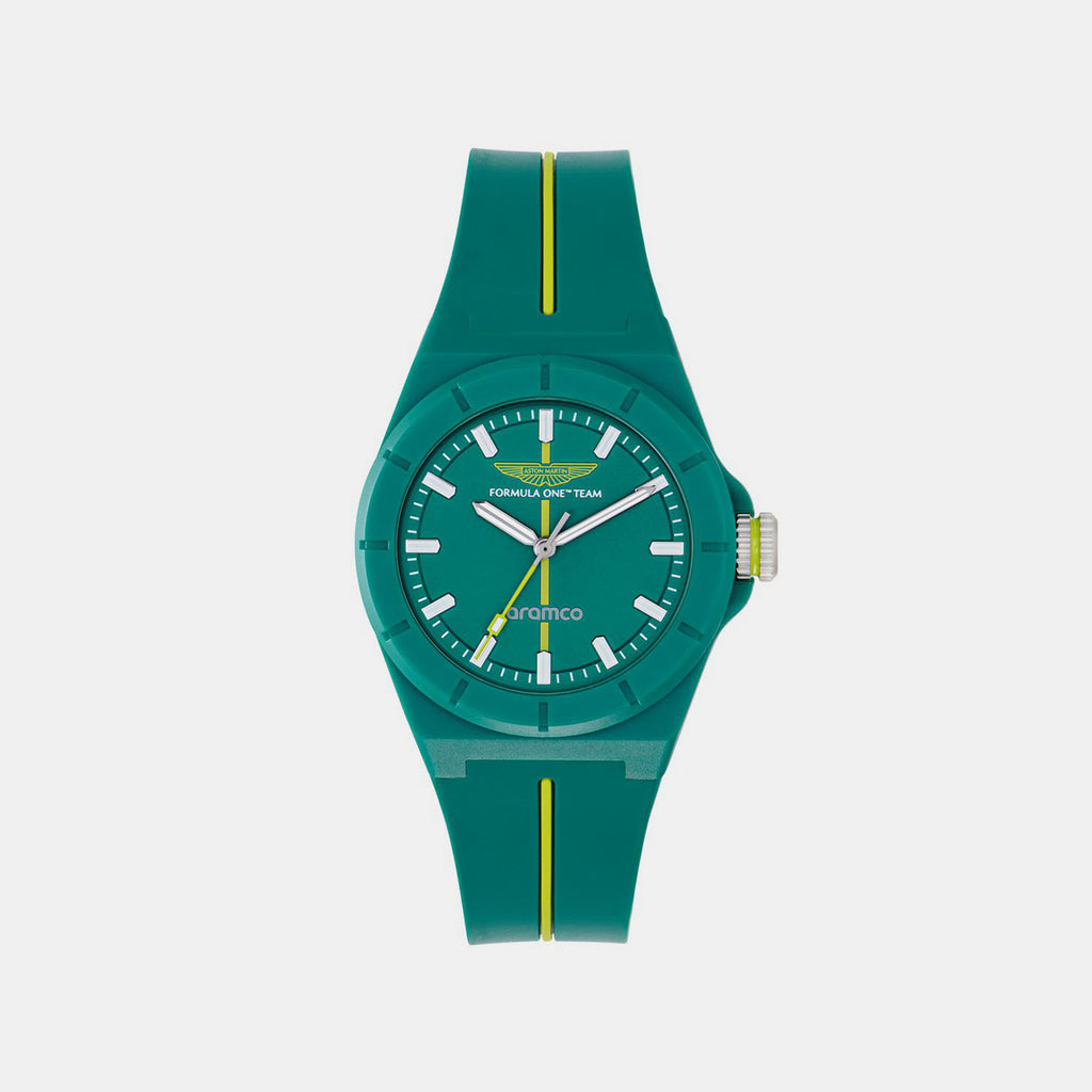 Formula 1 Men Quartz Green Dial Analog Rubber Watch MTFH1F60243