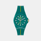 Formula 1 Men Quartz Green Dial Analog Rubber Watch MTFH1F60243