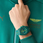 Formula 1 Men Quartz Green Dial Analog Rubber Watch MTFH1F60243