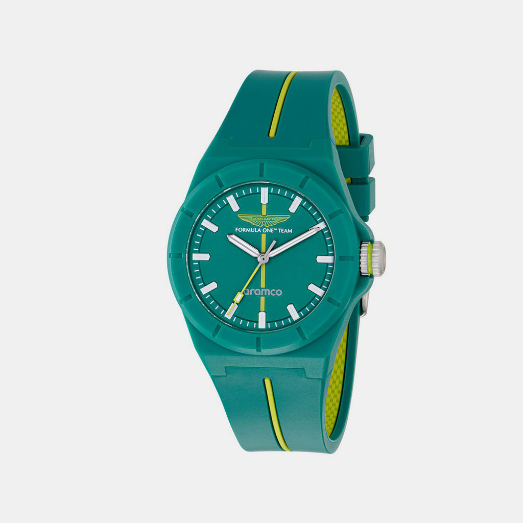 Formula 1 Men Quartz Green Dial Analog Rubber Watch MTFH1F60243