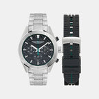 Aml Icon Men Quartz Black Dial Chronograph Stainless Steel Watch MTIB1F5013E