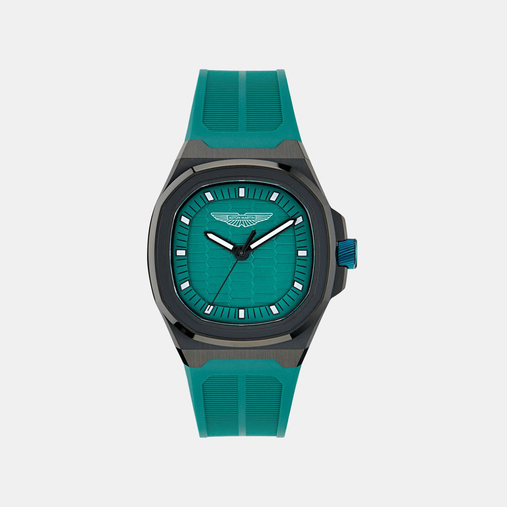 Aml Icon Men Quartz Green Dial Analog Silicone Watch MTIG1F5013E