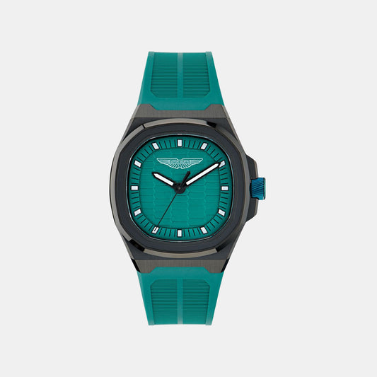 Aml Icon Men Quartz Green Dial Analog Silicone Watch MTIG1F5013E