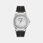 Icon Men Quartz Silver Dial Analog Silicone Watch MTIG1F5023E