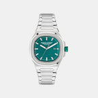 Men Quartz Green Dial Analog Stainless Steel Watch MTIG2S6043E