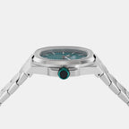 Men Quartz Green Dial Analog Stainless Steel Watch MTIG2S6043E
