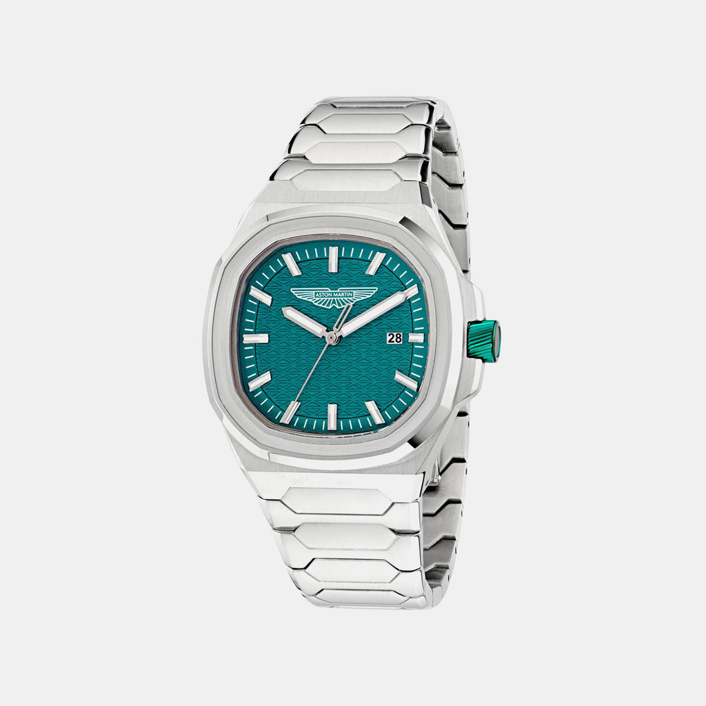 Men Quartz Green Dial Analog Stainless Steel Watch MTIG2S6043E