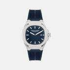 Icon Men Quartz Blue Dial Analog Silicone Watch MTIG3F6023E