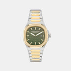 Icon Men Quartz Green Dial Analog Stainless Steel Watch MTIG3F6033E