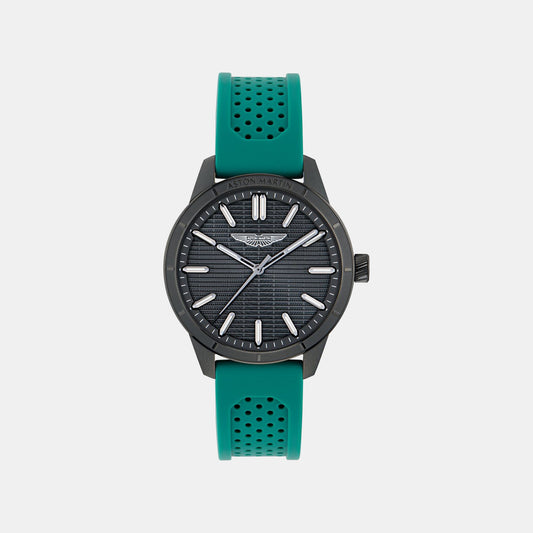 Aml Icon Men Quartz Grey Dial Analog Silicone Watch MTIH1F5023E