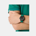 Aml Icon Men Quartz Black Dial Analog Silicone Watch MTIH1F5023E