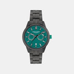 Men Quartz Green Dial Analog Stainless Steel Watch MTIH2S6013E