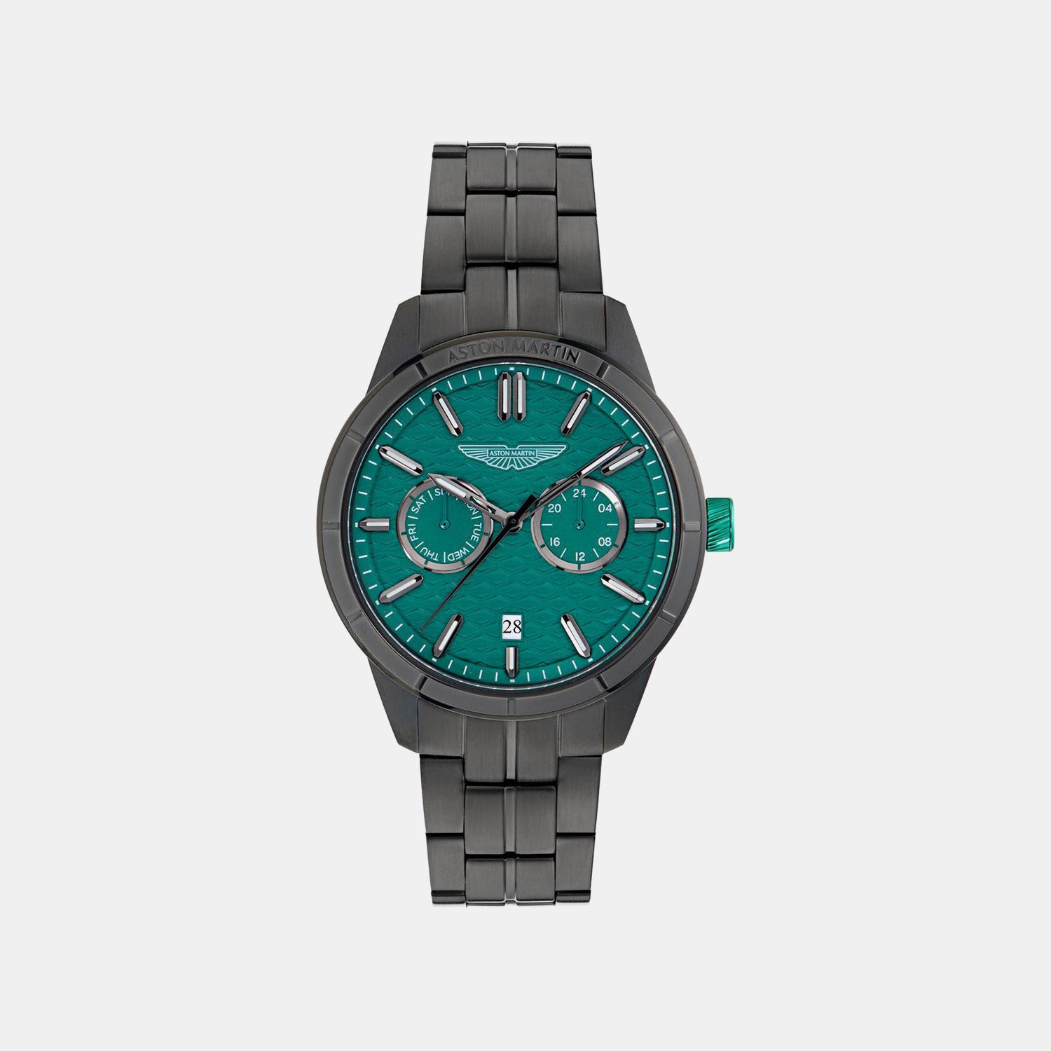 Men Quartz Green Dial Analog Stainless Steel Watch MTIH2S6013E