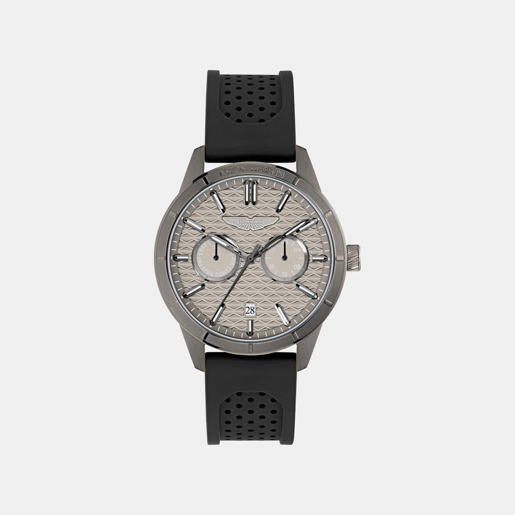Men Quartz Gray Dial Analog Silicone Watch MTIH2S6023E