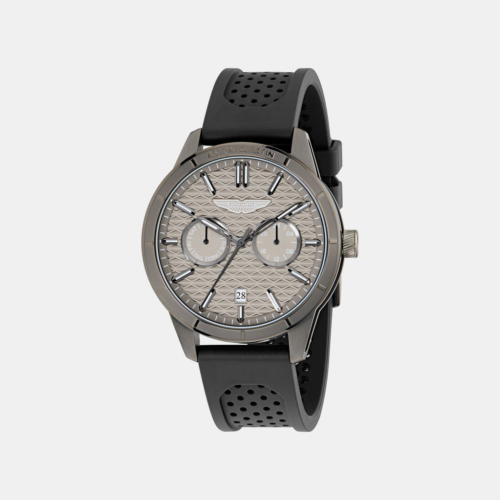 Men Quartz Gray Dial Analog Silicone Watch MTIH2S6023E