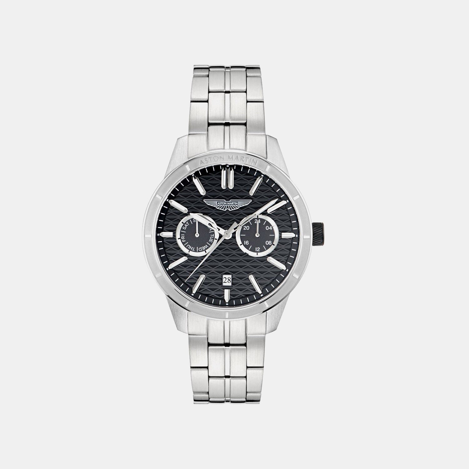 Men Quartz Black Dial Analog Stainless Steel Watch MTIH2S6033E