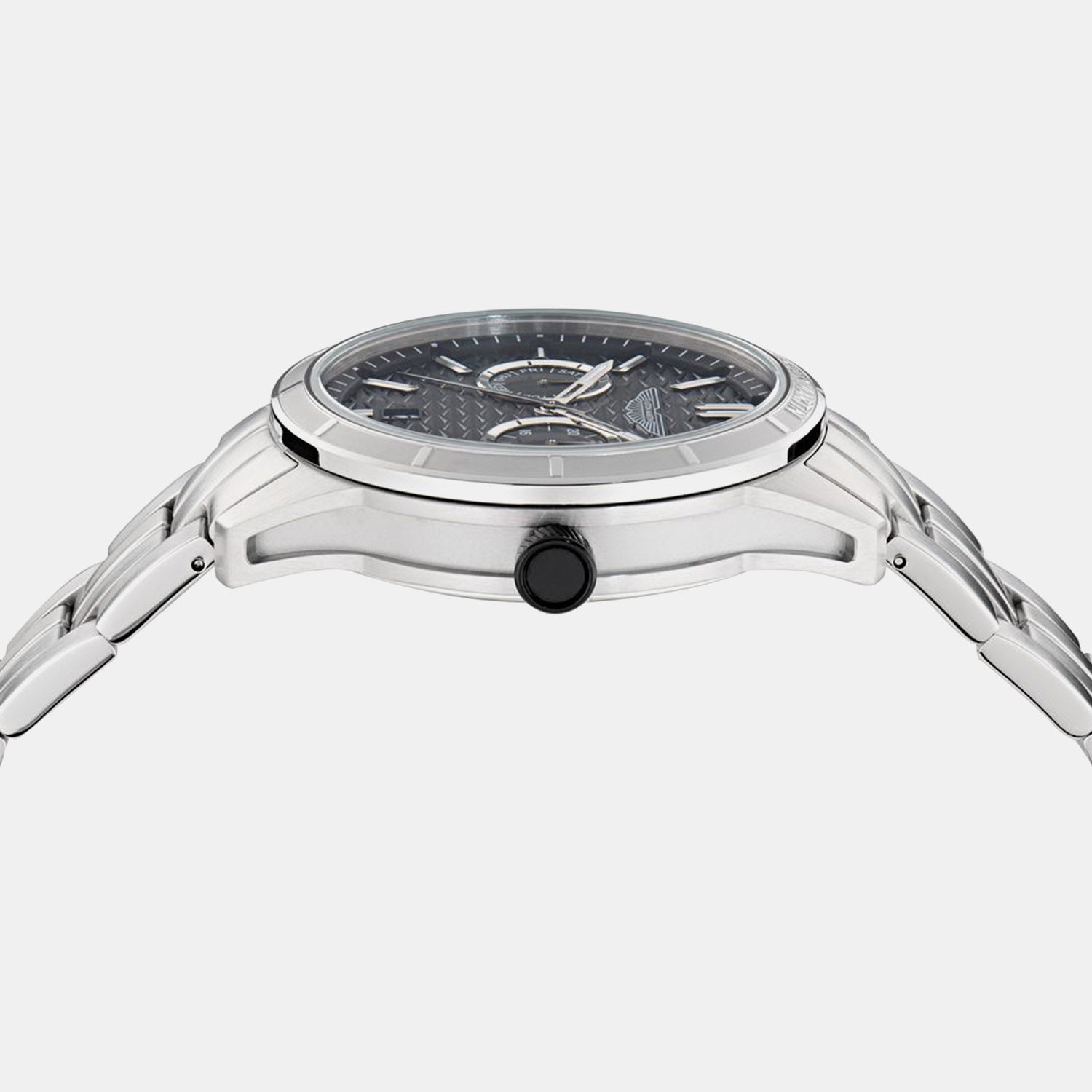 Men Quartz Black Dial Analog Stainless Steel Watch MTIH2S6033E