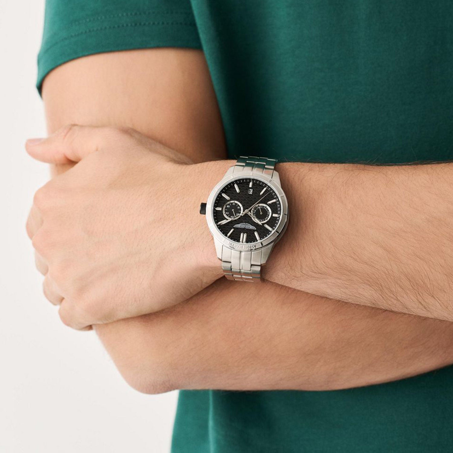 Men Quartz Black Dial Analog Stainless Steel Watch MTIH2S6033E