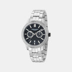 Men Quartz Black Dial Analog Stainless Steel Watch MTIH2S6033E