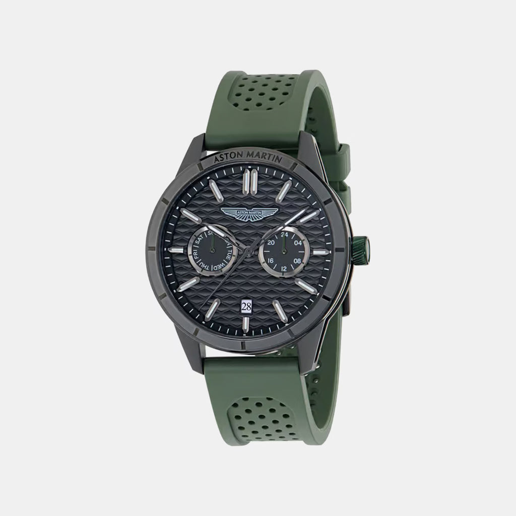 Icon Men Quartz Black Dial Multi-Function Silicone Watch MTIH2S6043E