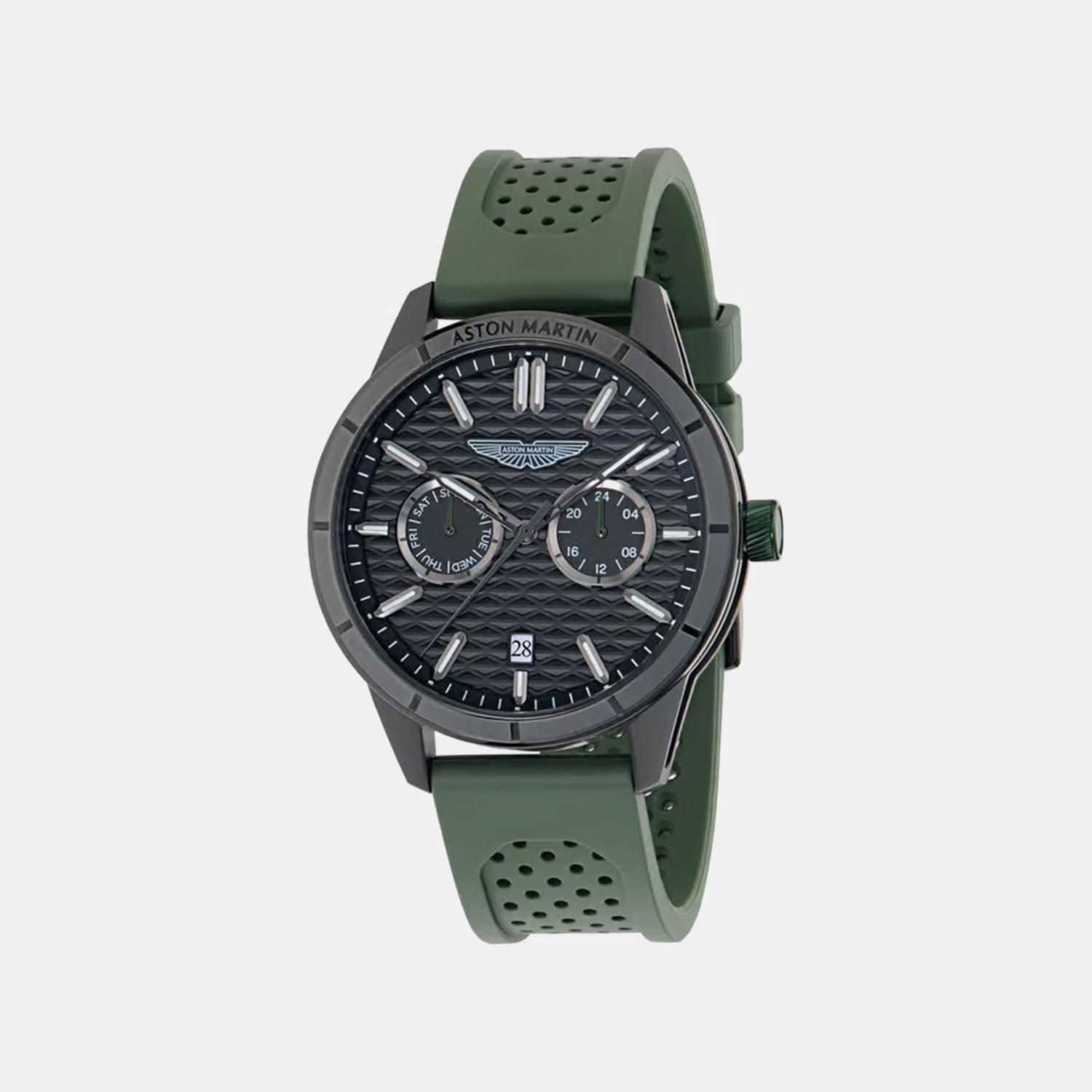 Icon Men Quartz Black Dial Multi-Function Silicone Watch MTIH2S6043E