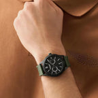 Icon Men Quartz Black Dial Multi-Function Silicone Watch MTIH2S6043E