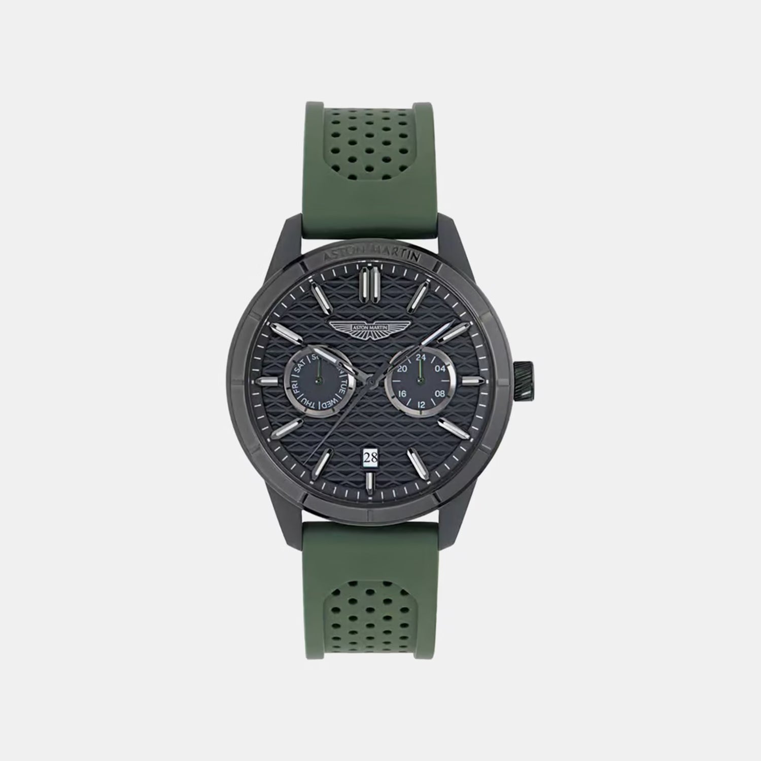 Icon Men Quartz Black Dial Multi-Function Silicone Watch MTIH2S6043E