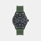 Men Quartz Black Dial Analog Silicone Watch MTIH2S604