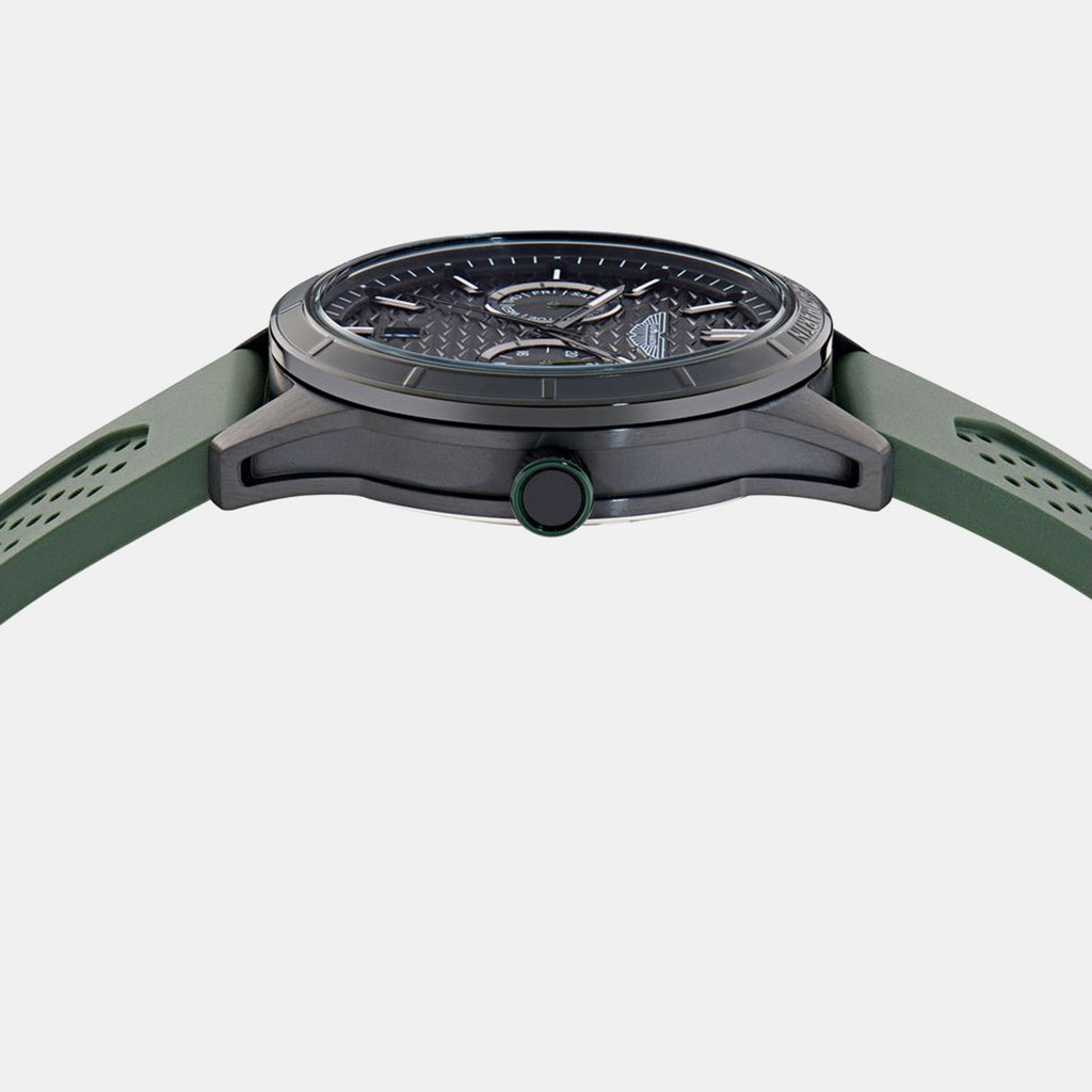 Men Quartz Black Dial Analog Silicone Watch MTIH2S604
