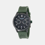 Men Quartz Black Dial Analog Silicone Watch MTIH2S604